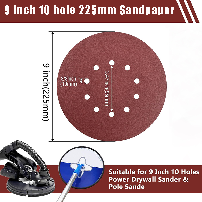Woodworking Wallpaper - 20 pçs 9 Polegada 225mm10 buraco